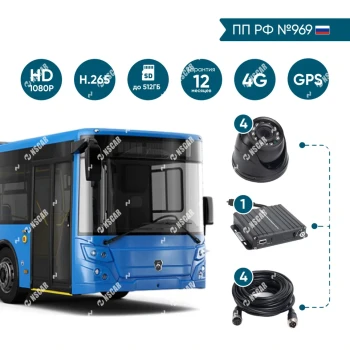 NSCAR BUS301 FullHD_SD с опциями 4G+GPS/Глонасс